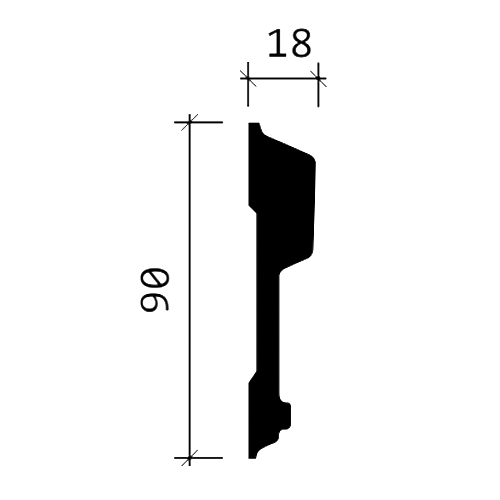 Stuhlschiene 151344F Profhome Flexible Zierleiste im Neoklassizismus-Stil weiß 2 m