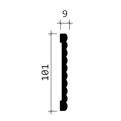 Stuhlschiene 151374 Profhome Zierleiste Friesleiste modernes Design weiß 2 m