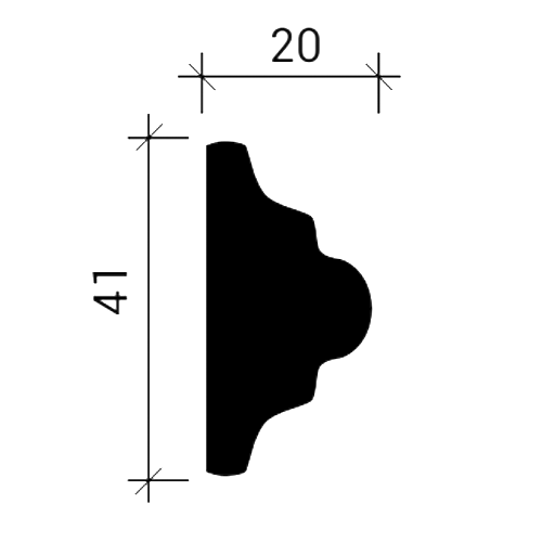 Eckelement 152308 Profhome Dekoelement zeitloses klassisches Design weiß - 0