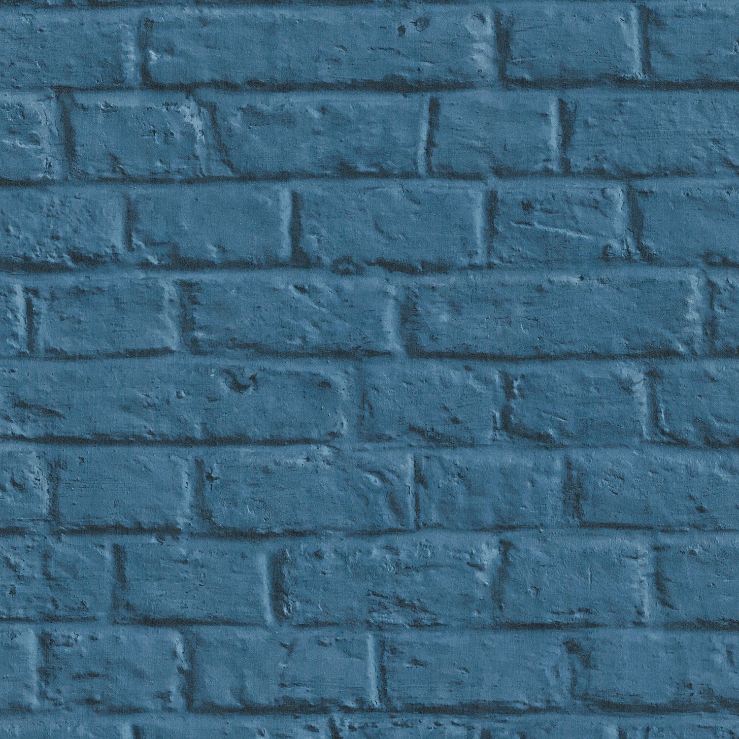 Stone look wallpaper tiles Profhome 369123-GU lightly textured non-woven wallpaper with a tangible texture matte blue 5.33 m2