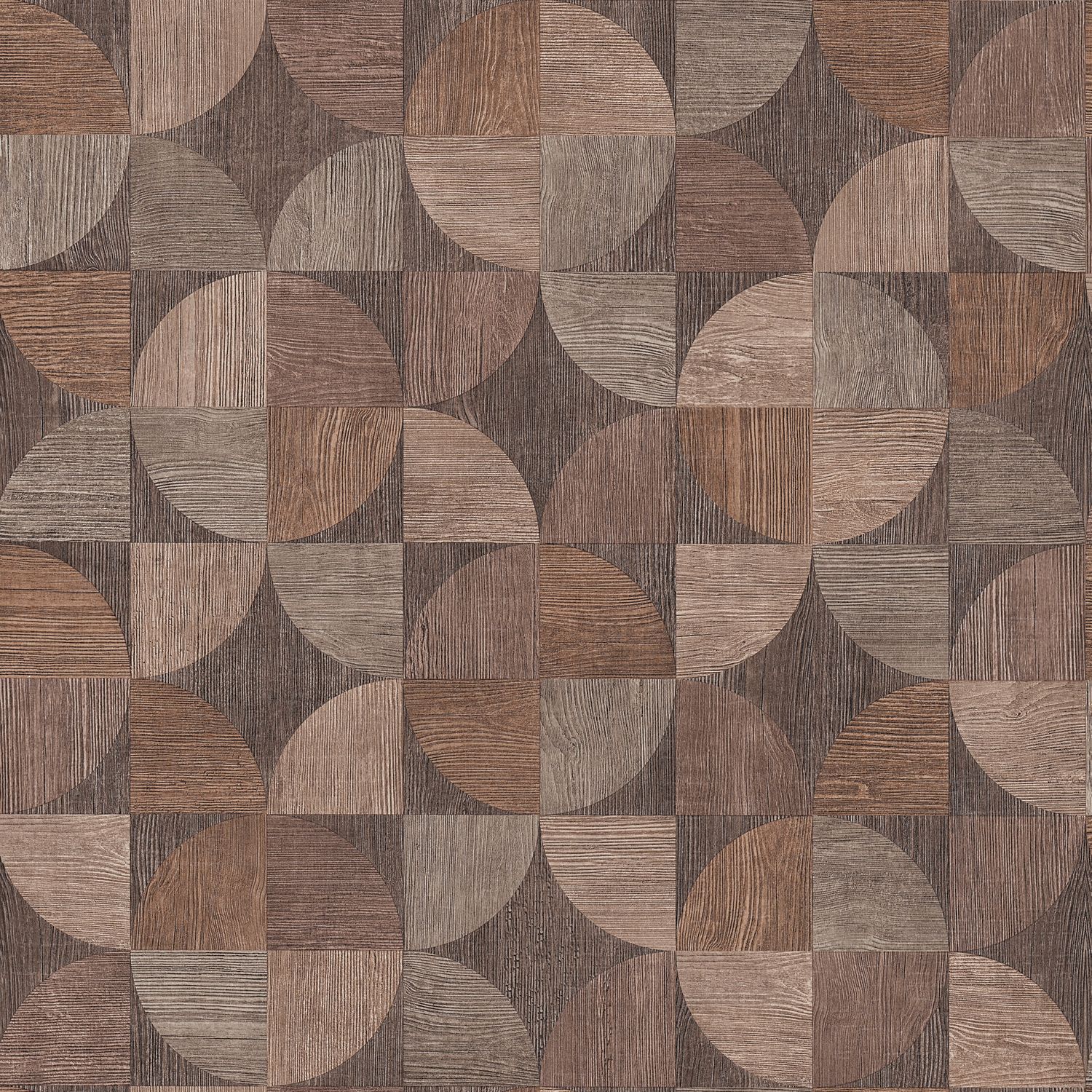 Profhome wood look wallpaper 369131-GU lightly textured non-woven wallpaper with matt wood look brown beige gray 5.33 m2