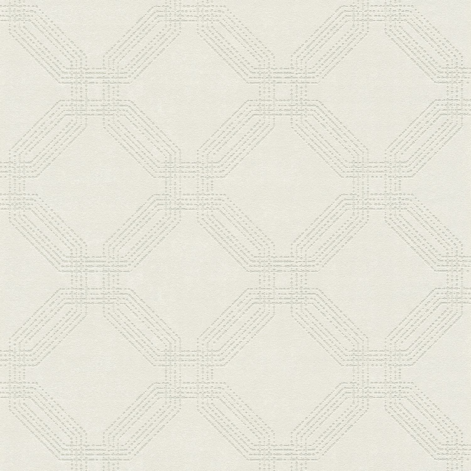 Graphic pattern wallpaper Profhome 374771-GU lightly textured non-woven wallpaper with graphic design matt cream gray beige 5.33 m2