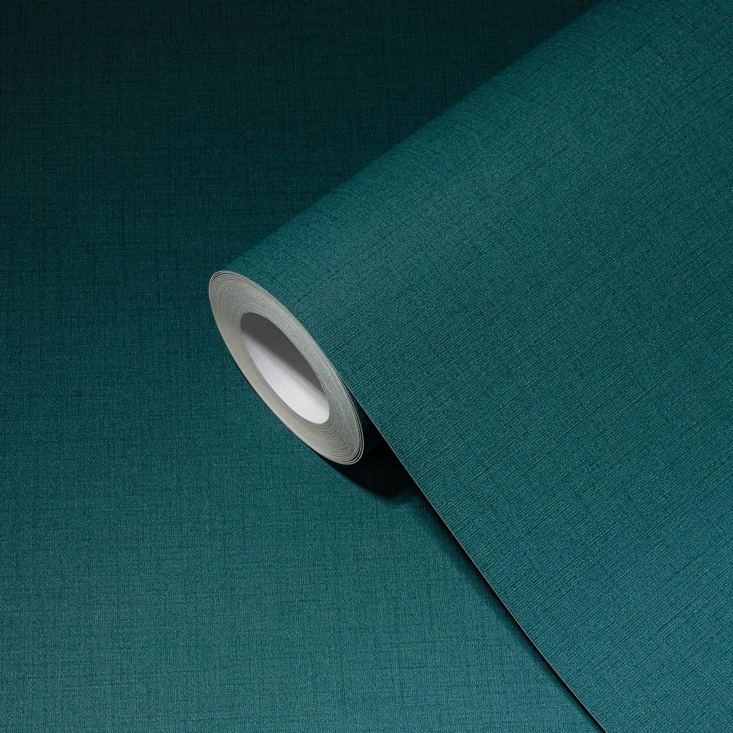 Papier peint unicolor Profhome 387121-GU papier peint intissé gaufré à chaud légèrement texturé unicolor mat turquoise pétrole 5,33 m2