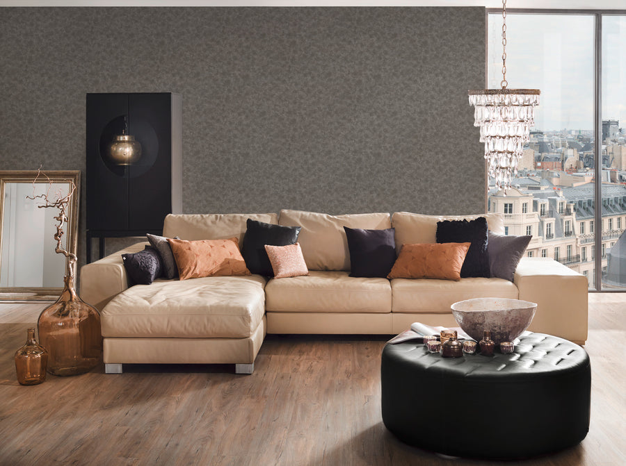 Tone-on-tone wallpaper Profhome 324234-GU slightly textured tone-on-tone non-woven wallpaper matte gray 5.33 m2