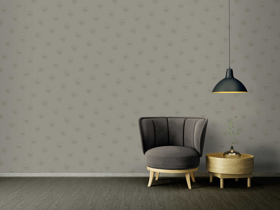 Exclusive luxury wallpaper Profhome 348623-GU lightly textured non-woven wallpaper glossy design gray 7.035 m2