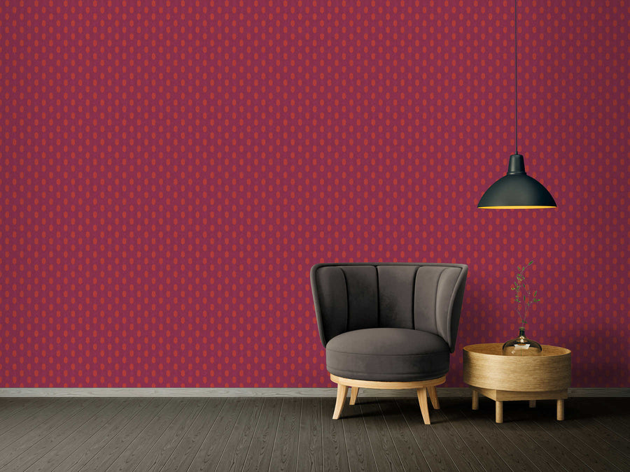 Exclusive luxury wallpaper Profhome 369731-GU lightly textured non-woven wallpaper with matte graphic design purple red orange 5.33 m2