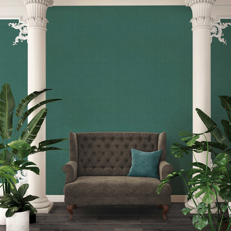 Tone-on-tone wallpaper Profhome 369771-GU slightly textured tone-on-tone non-woven wallpaper matte green 5.33 m2