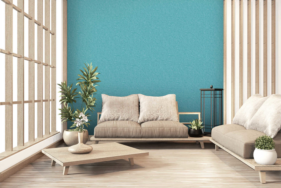 Tone-on-tone wallpaper Profhome 379133-GU smooth non-woven tone-on-tone wallpaper matte turquoise 5.33 m2