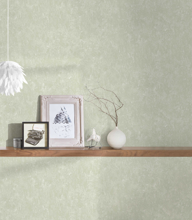 Tone-on-tone wallpaper Profhome 304233-GU tone-on-tone textured non-woven wallpaper matte green 5.33 m2