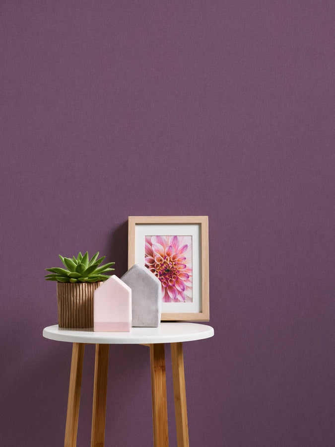 Tone-on-tone wallpaper Profhome 377023-GU smooth non-woven tone-on-tone wallpaper matte purple 5.33 m2