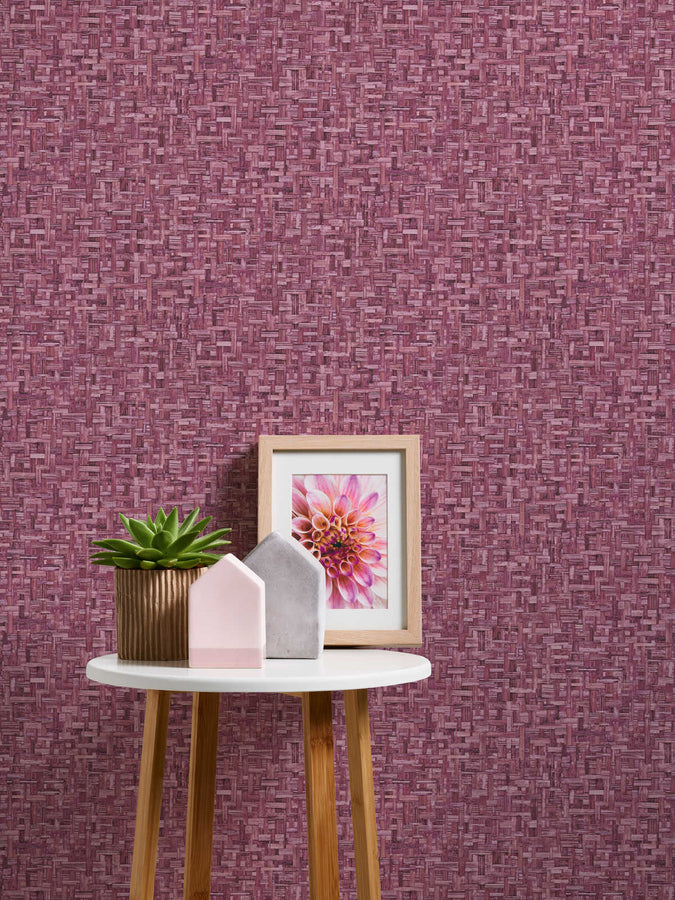 Profhome nature wallpaper 377065-GU smooth non-woven wallpaper with a matte pink red nature design 5.33 m2