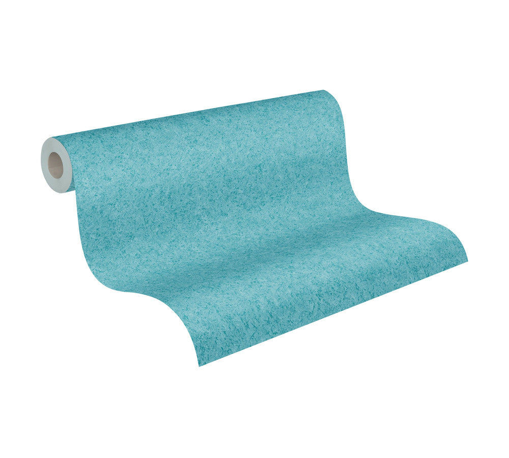 Tone-on-tone wallpaper Profhome 379133-GU smooth non-woven tone-on-tone wallpaper matte turquoise 5.33 m2 - 0