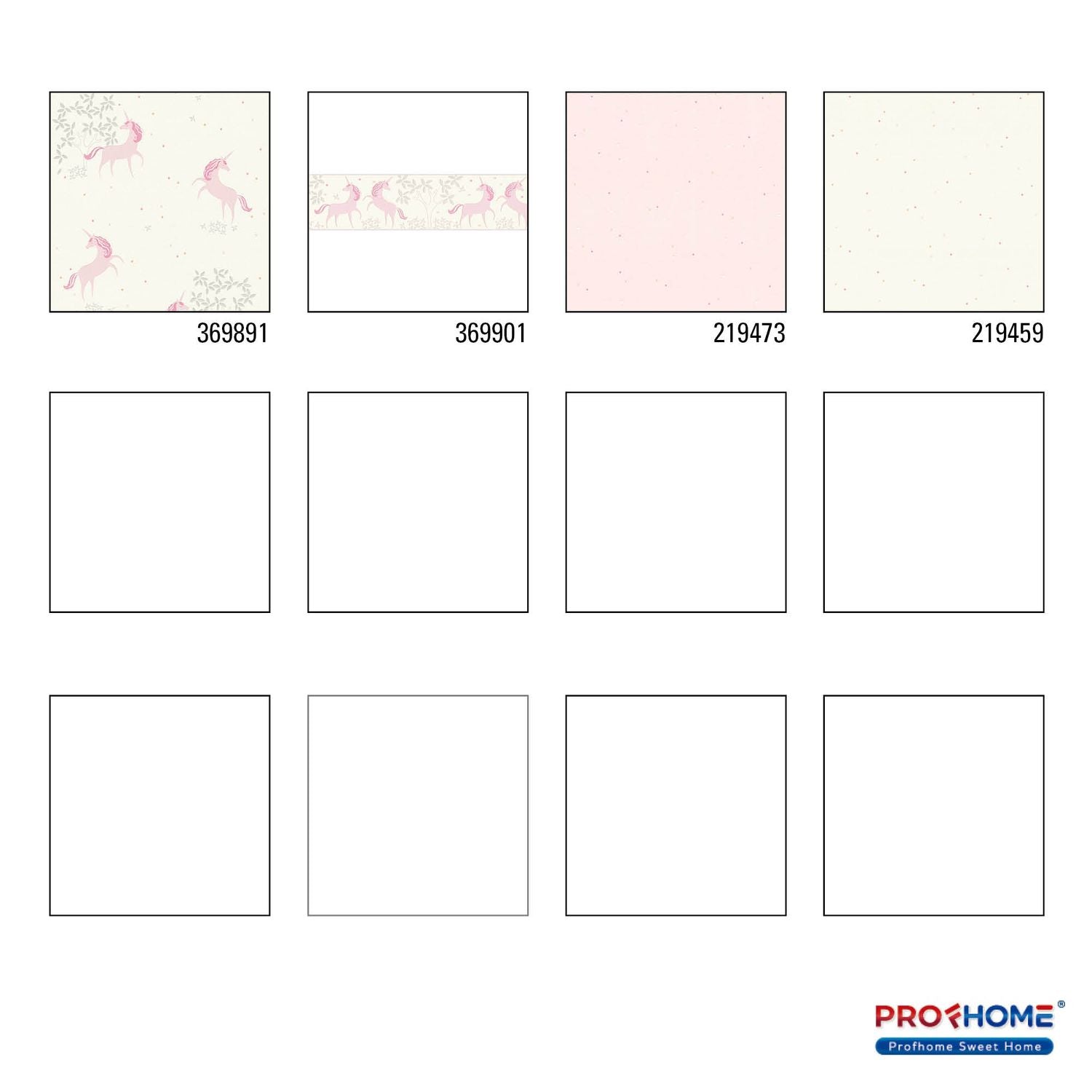 Children's wallpaper Profhome 369891-GU smooth non-woven wallpaper with a childish design matte pink gray white 5.33 m2