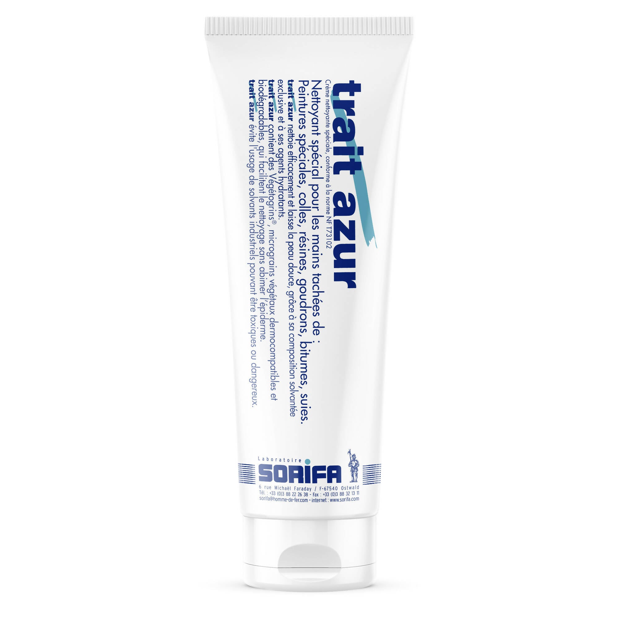 SORIFA - HPderm Crème nettoyante aux Végétogrins Force 5 – Mains, bras – Salissures extrêmes – Peinture, encre, mastic, goudron, bitume, colle, mousse, résine - Sans savon – Tube 125 ml - Clicktofournisseur.com