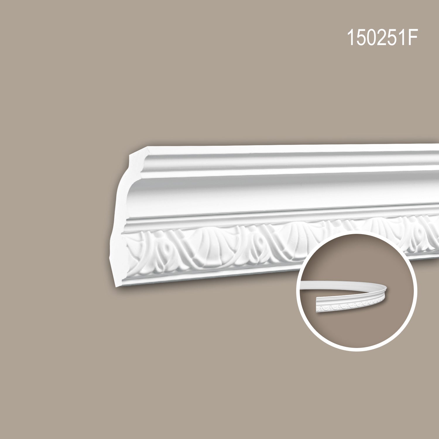 Cornice 150251F Profhome Flexible Zierleiste zeitloses klassisches Design weiß 2 m