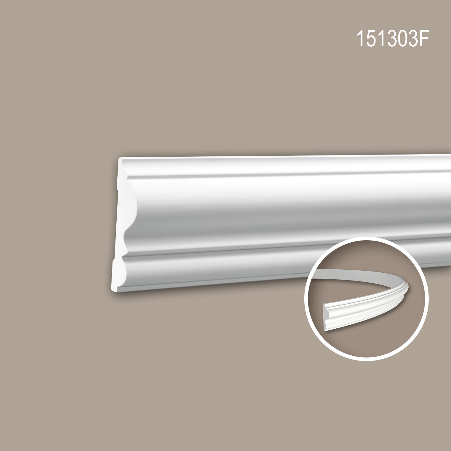 Stuhlschiene 151303F Profhome Flexible Zierleiste im Neoklassizismus-Stil weiß 2 m