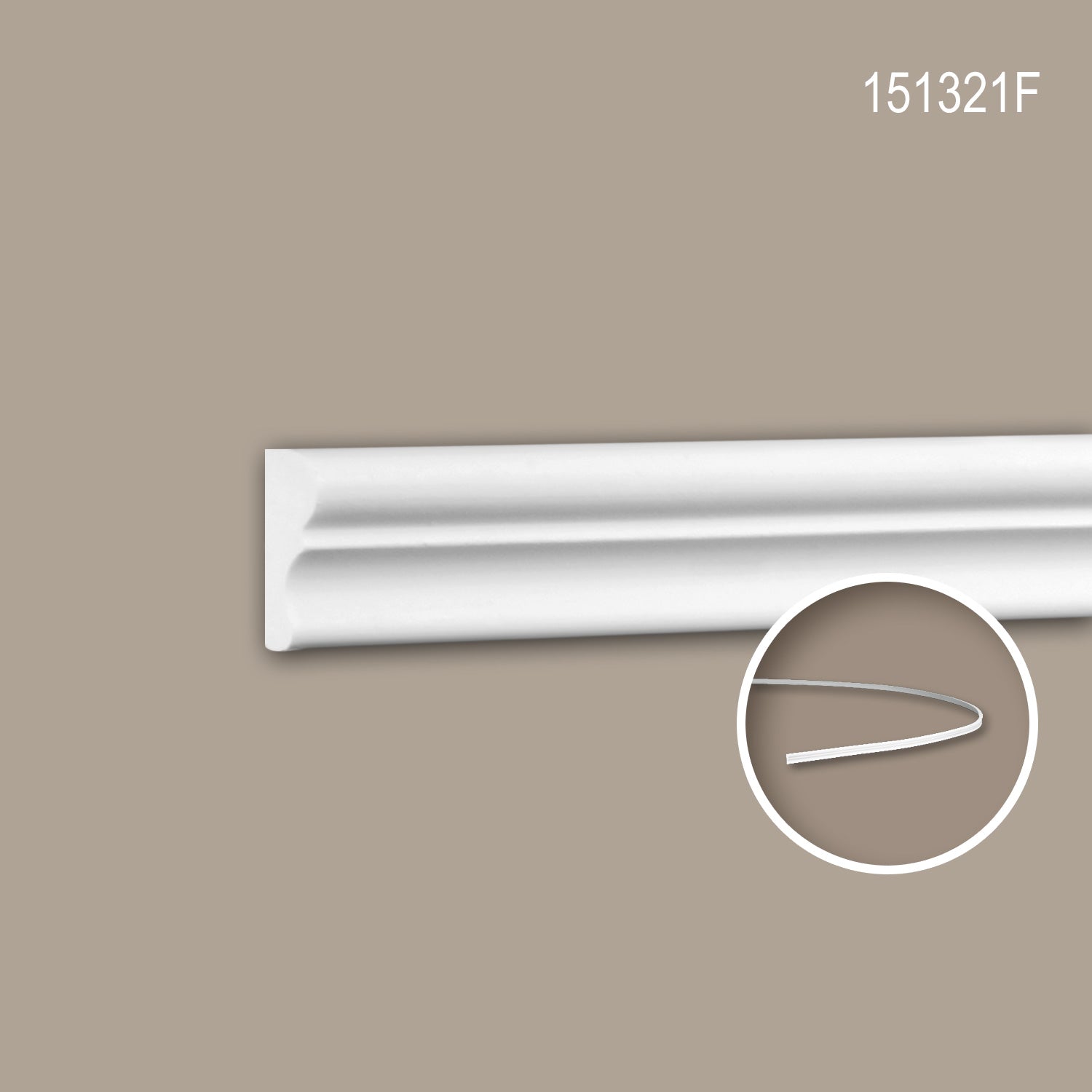 Stuhlschiene 151321F Profhome Flexible Zierleiste im Neoklassizismus-Stil weiß 2 m