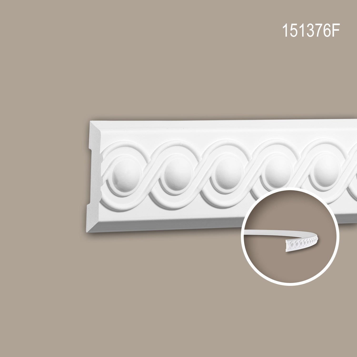 Stuhlschiene 151376F Profhome Flexible Zierleiste im Neoklassizismus-Stil weiß 2 m